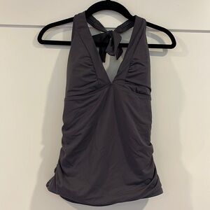 Athleta Gray Halter Swim Top